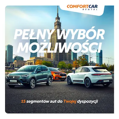 Comfortcar wypożyczalnia samochodów Łódź bez kaucji.